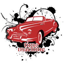 Тениска с щампа Time Machine Retro-17