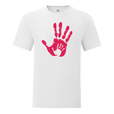 Тениска с щампа Me-mini-me-hands-F100
