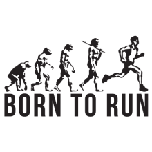 Тениска с щампа Born to run-F104