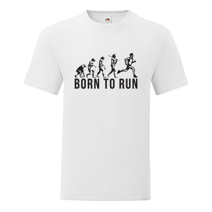 Тениска с щампа Born to run-F104
