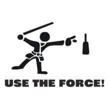 Тениска с щампа Use the force-F25