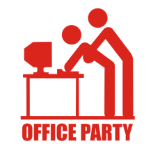 Тениска с щампа Office party-F31