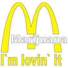 Тениска с щампа Marijuana, I'm lovin' it-F42