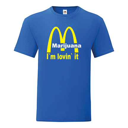 Тениска с щампа Marijuana, I'm lovin' it-F42