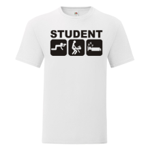 Тениска с щампа Student Life-F47