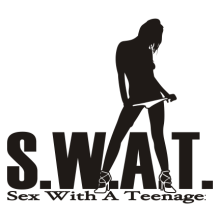 Тениска с щампа Sex With A Teenage-S.W.A.T-F50