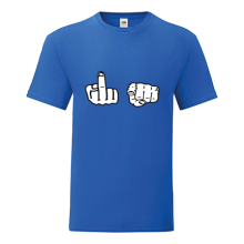 Тениска с щампа Middle finger-F51