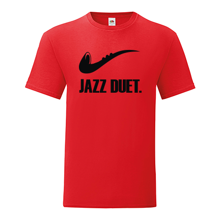 Тениска с щампа Jazz duet-F64