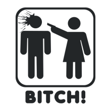 Тениска с щампа Bitch-F71