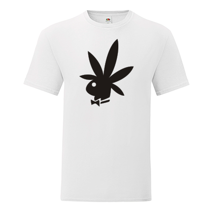 Тениска с щампа Playboy-marijuana-F83