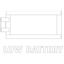 Тениска с щампа Low battery-F86