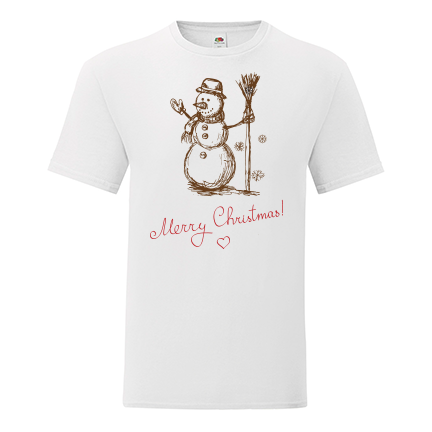 Тениска с щампа Merry Christmas-Snowman-I20