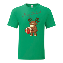 Тениска с щампа Merry Christmas-Deer-I21