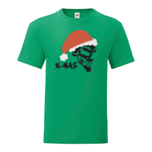 Тениска с щампа X-mas skull-I29