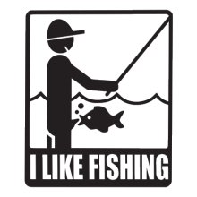 Тениска с щампа I like fishing-J02