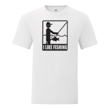 Тениска с щампа I like fishing-J02