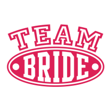 Тениска с щампа за моминско парти Team Bride-L04