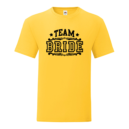 Тениска с щампа за моминско парти Team Bride-L09
