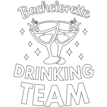 Тениска с щампа за моминско парти Bachelorette drinking team-L13