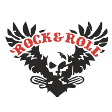 Тениска с щампа Rock&Roll-M04