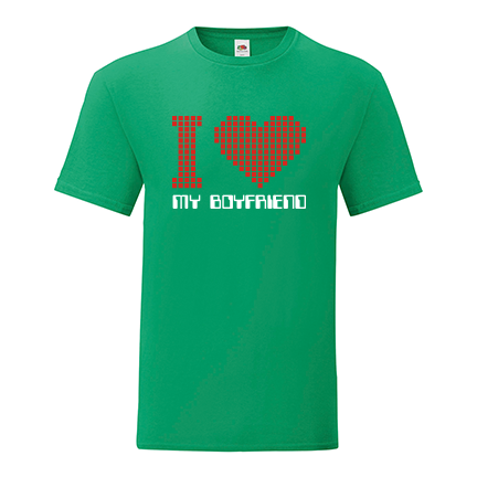 Тениска с щампа I love my boyfriend-S04