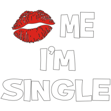T-shirt Kiss me, I'm single-S06