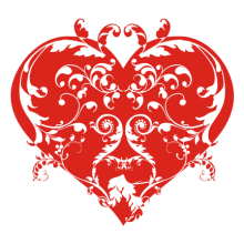 Тениска с щампа Heart-S07
