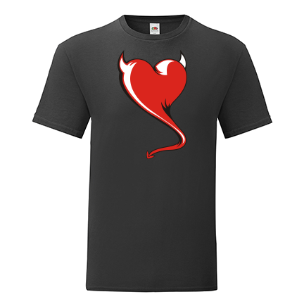 Тениска с щампа Heart devil-S10