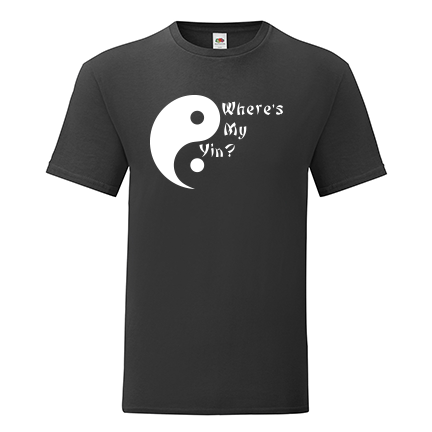 Тениска с щампа Where's my Yin-S13