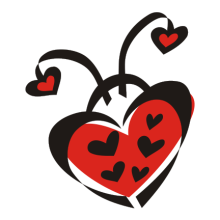 Тениска с щампа Ladybug heart-S19