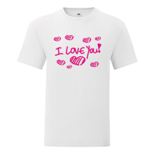 Тениска с щампа I love you-S22