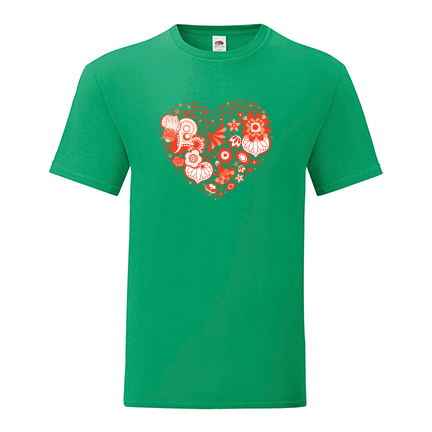 Тениска с щампа Heart flowers-S23