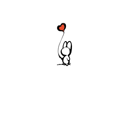 Тениска с щампа Kitty with heart balloon-S33