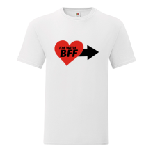 Тениска с щампа I'm with BFF-S35