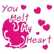 Тениска с щампа You melt my heart-S37
