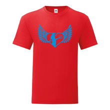 Тениска с щампа Heart with wings, devil woman inside-S39