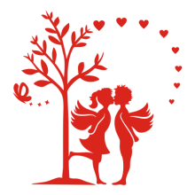 Тениска с щампа Kissing-S43