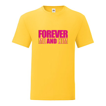 Тениска с щампа Forever Me and Him-S54