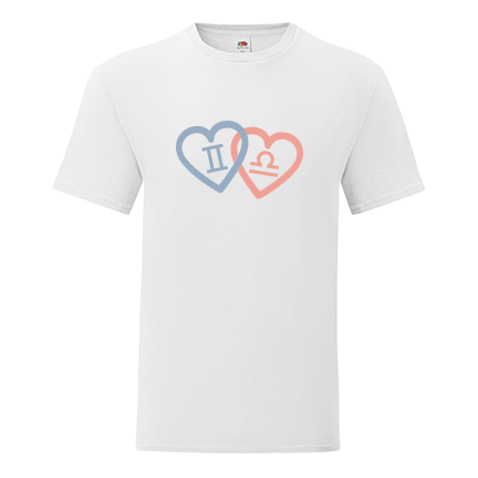 T-shirt Hearts-Gemini, Libra-S56