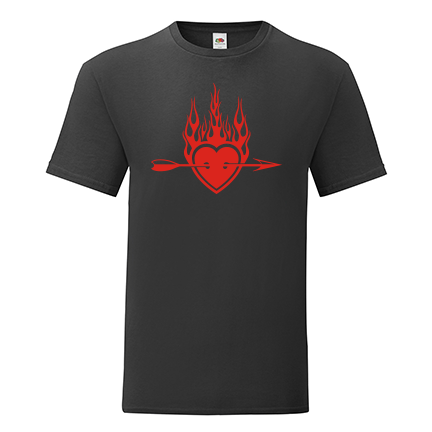 T-shirt Heart flames arrow-S66